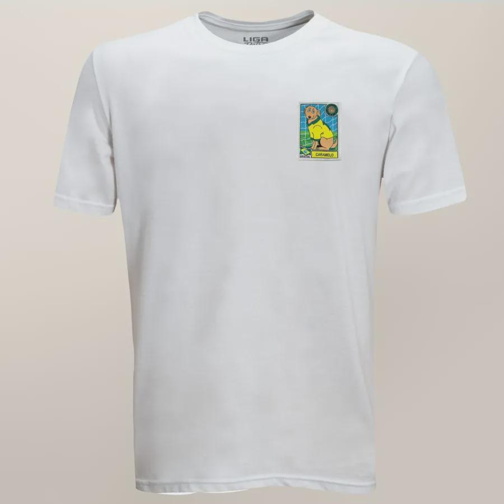 Imagem 3 do produto Camiseta T-Shirt Brasil Caramelo Liga Retrô - Masculina