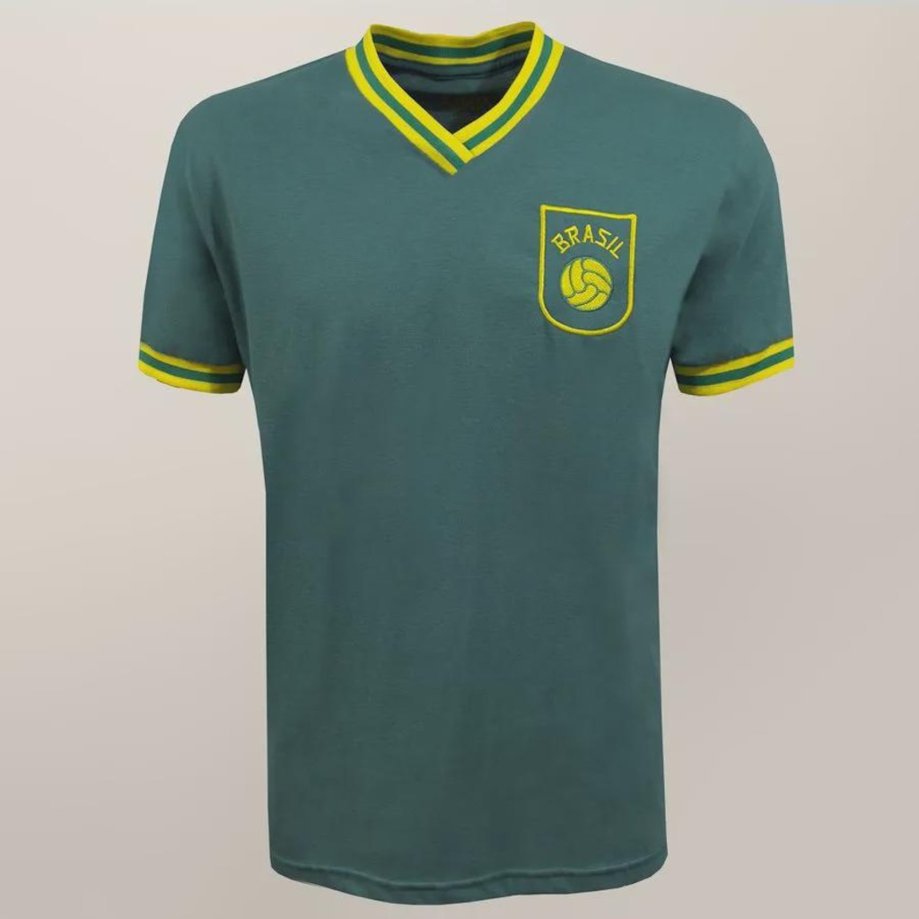 Camisa do Brasil Gola V Liga Retro - Masculina