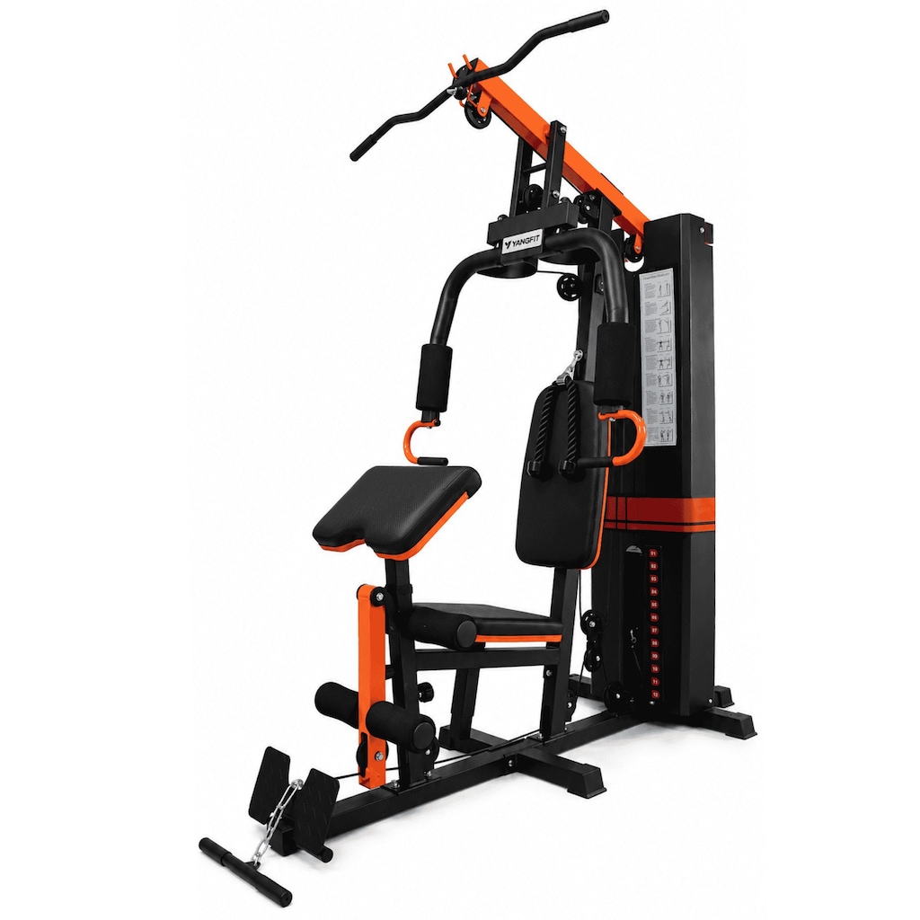 Estação de Musculação Yangfit com Polia Peck Deck Extensora