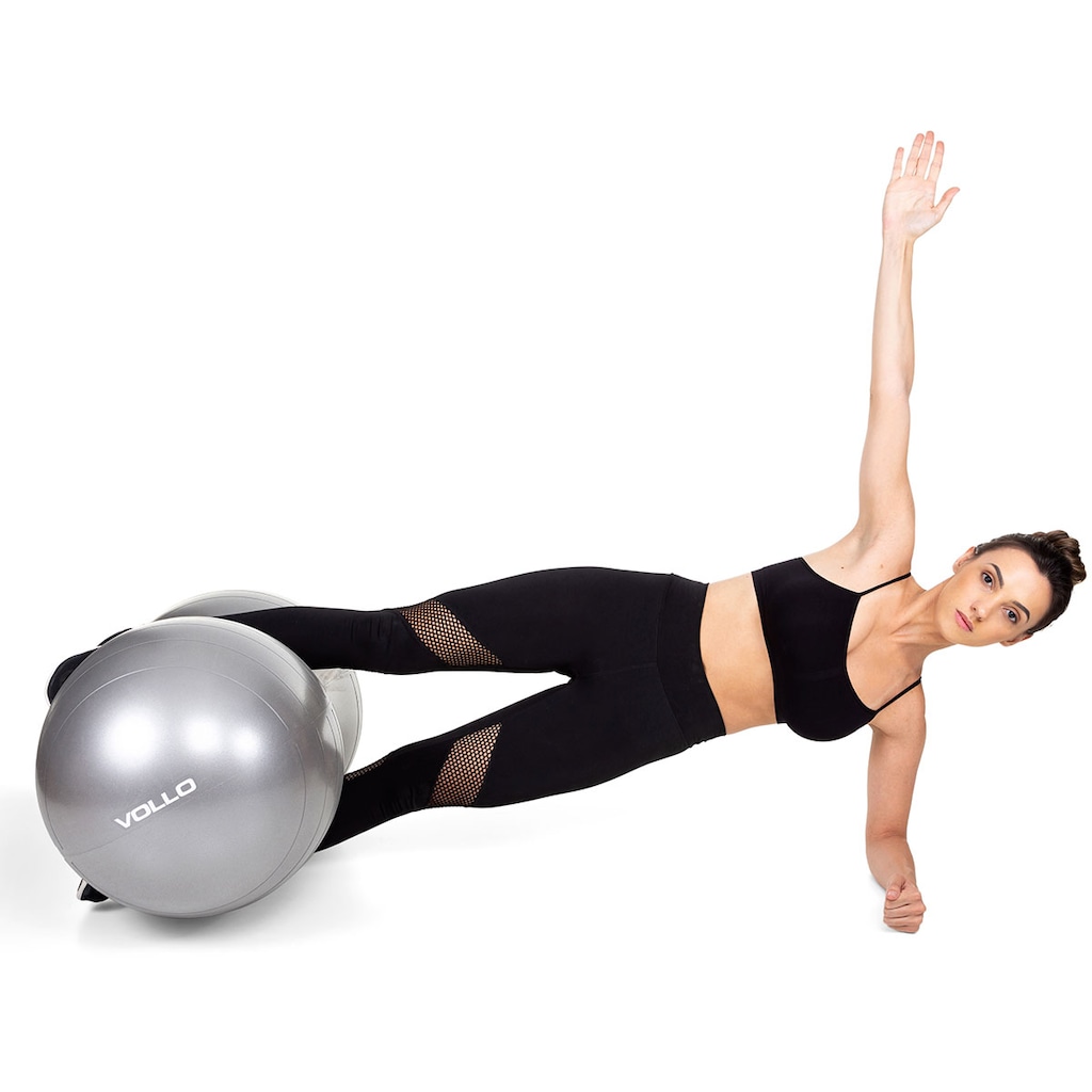 Imagem 3 do produto Kit 3 Bolas Pilates Vollo Bola Feijão + GymBall 55cm + Overball