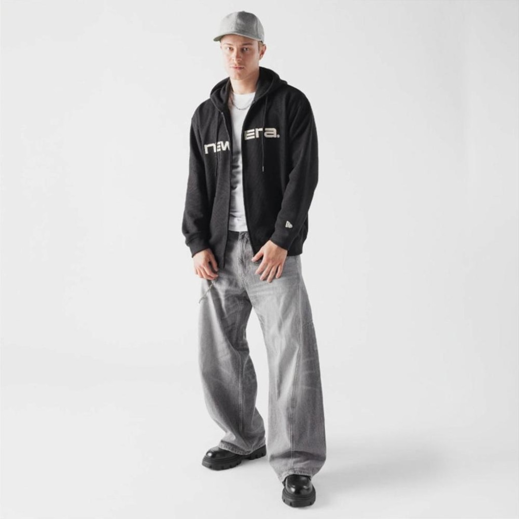 Imagem 4 do produto Blusão de Moletom New Era Canguru Aberto Waffle Hood - Masculina
