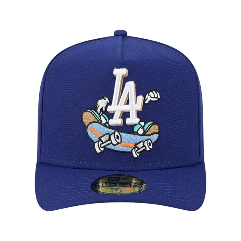 Boné Adulto New Era 5950A-Frame Cartoon Los Angeles Dodgers Aba Curva