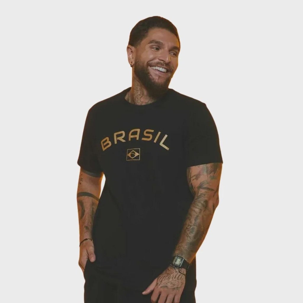 Camiseta do Brasil Básica Braziline - Masculina