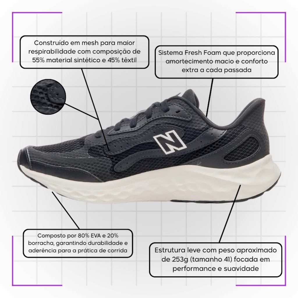 Imagem 4 do produto Tênis de Corrida New Balance Arishiv4 Tira Lux Pack - Masculino