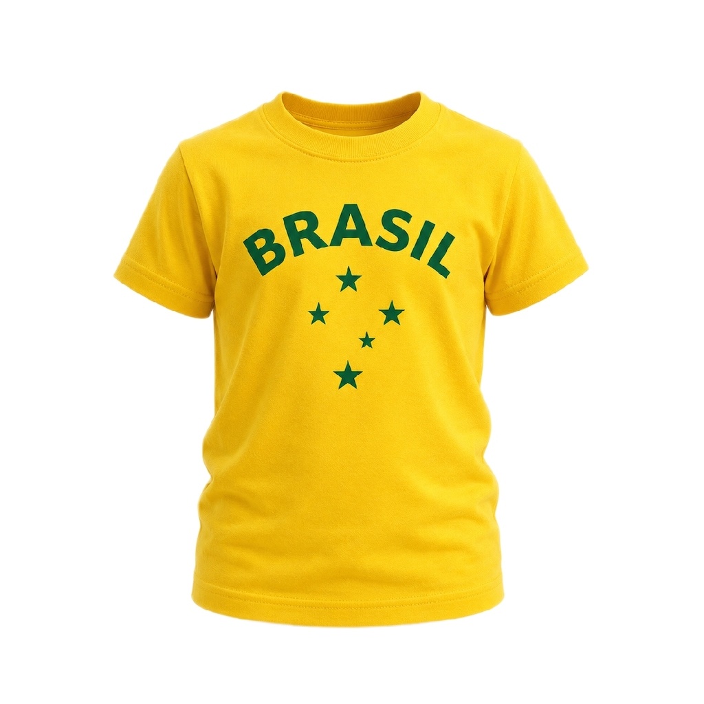 Camisa do Brasil Estrelas Personalizada Olden Sports - Infantil