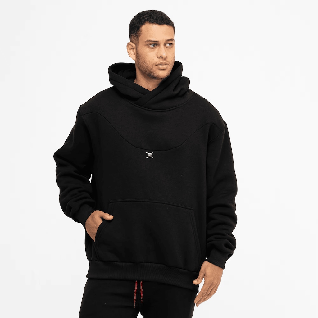 Blusão de Moletom Masculino Oakley Skull Pin Hoodie Blackout