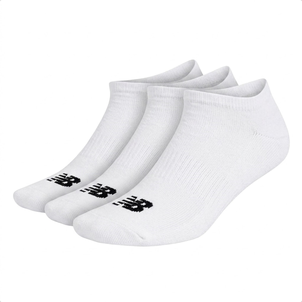 Kit 3 Pares de Meias Cano Invisível New Balance - Unissex