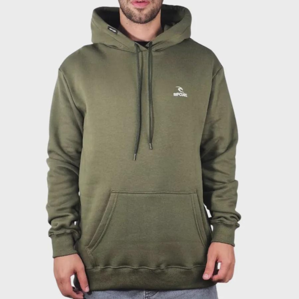 Blusão de Moletom Rip Curl Corporate Hood Military Green - Masculino