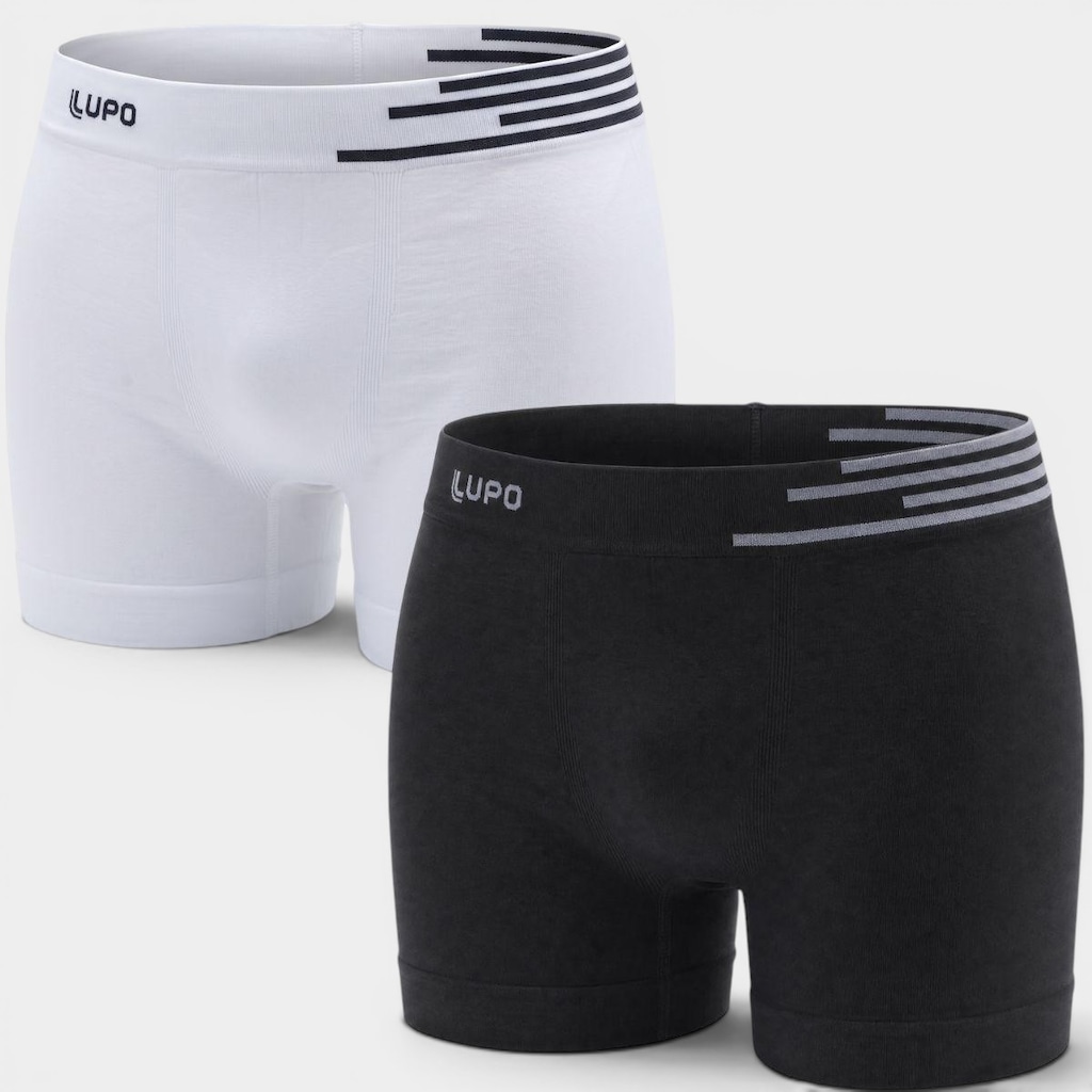 Kit 2 Cuecas Boxer Lupo Microfibra - Adulto