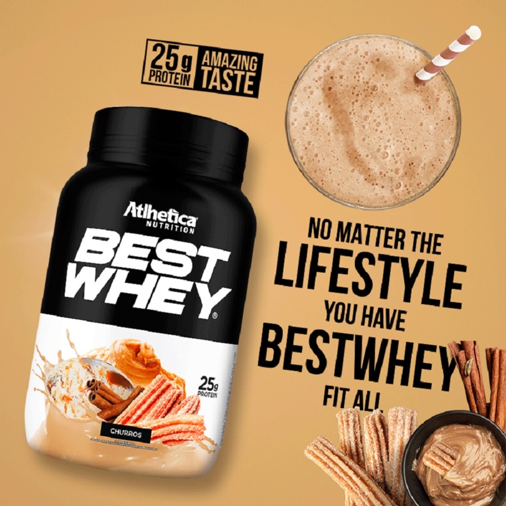Imagem 3 do produto Best Whey Protein Atlhetica Nutrition Churros - 900g