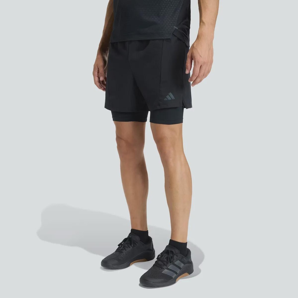 Short Adidas D4T Workout  2 em 1 Masculino