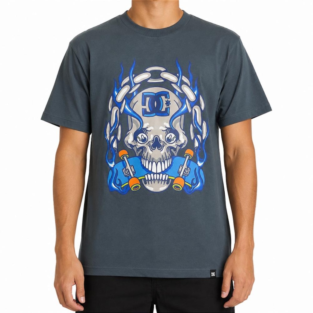 Camiseta DC Shoes Burning Skull WT26 Masculina