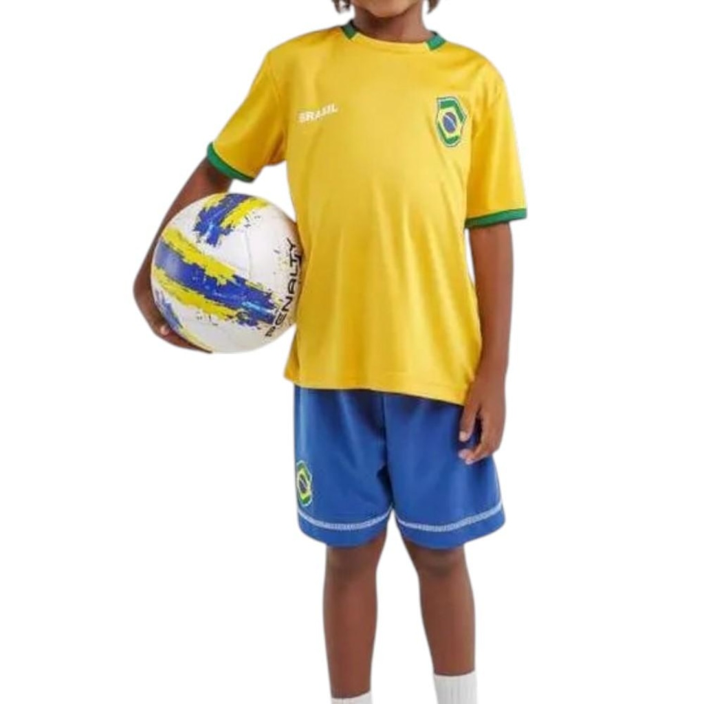 Kit do Brasil Mini Craque Braziline Infantil