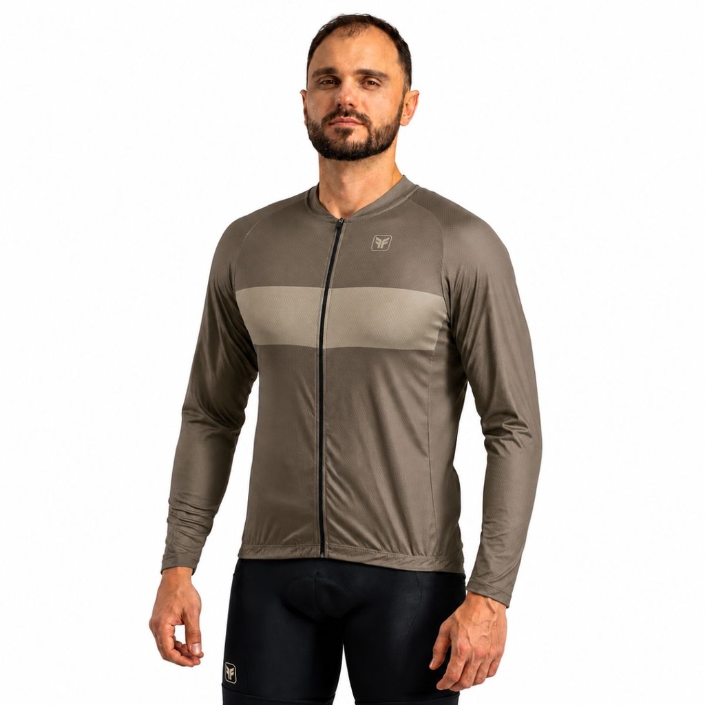 Camiseta Ciclismo Manga Longa Free Force Basic Masculina