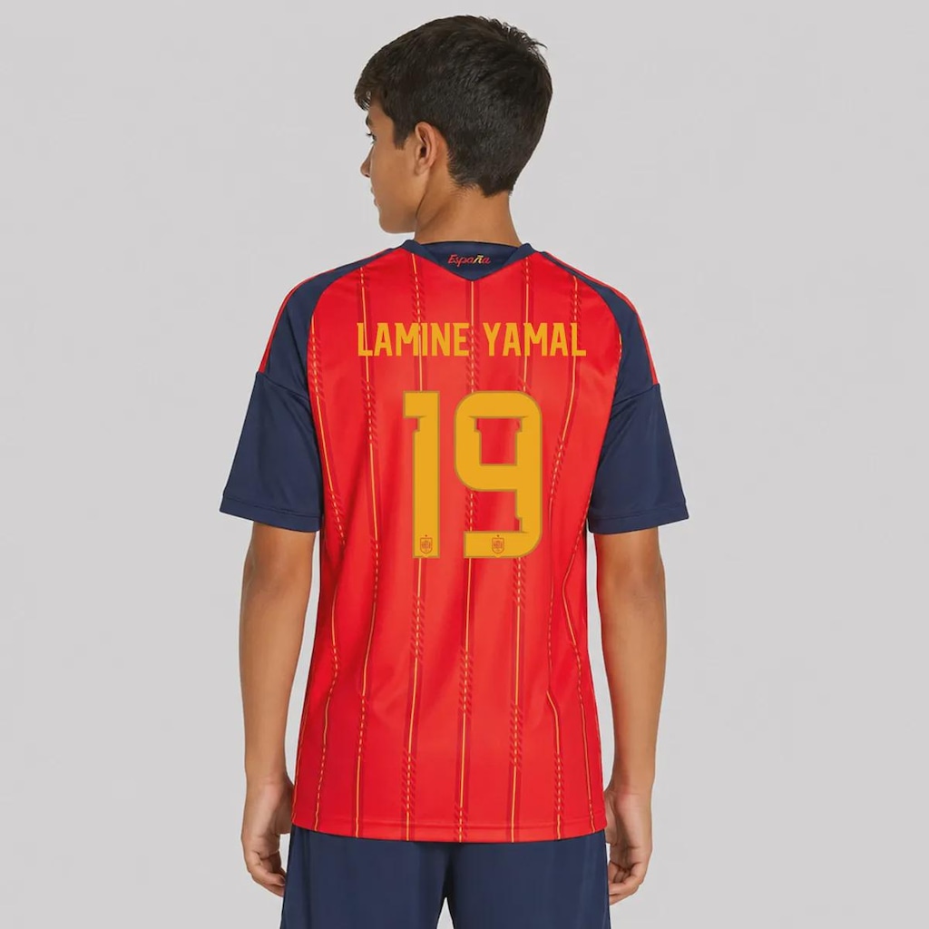 Camisa Espanha I 26/27 19 Lamine Yamal adidas Infantil
