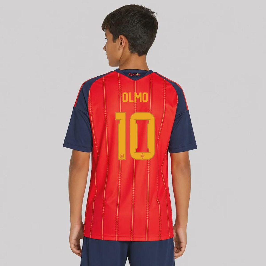 Camisa Espanha I 26/27 10 Olmo adidas Infantil