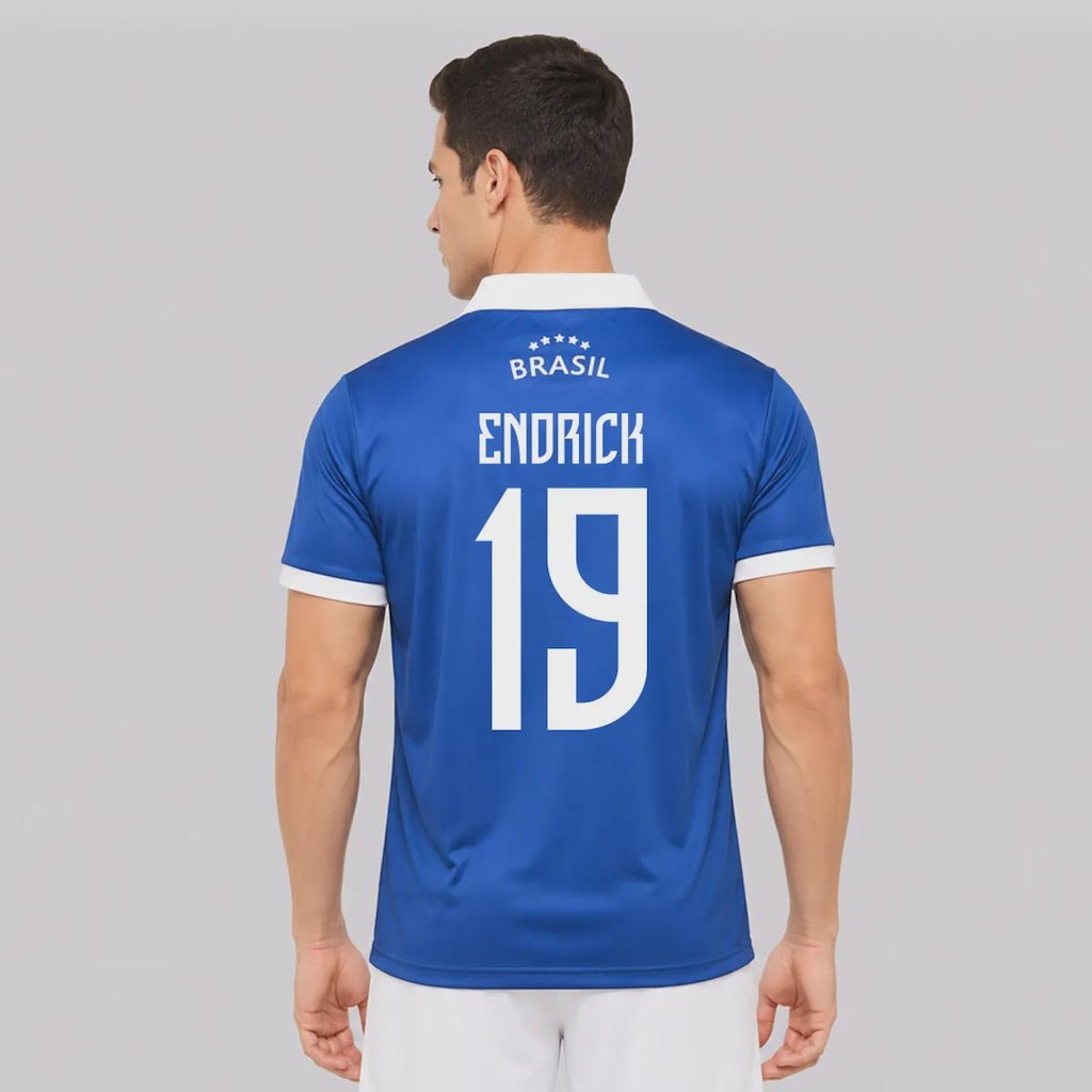 Camisa Brasil Seleça 19 Endrick Masculina