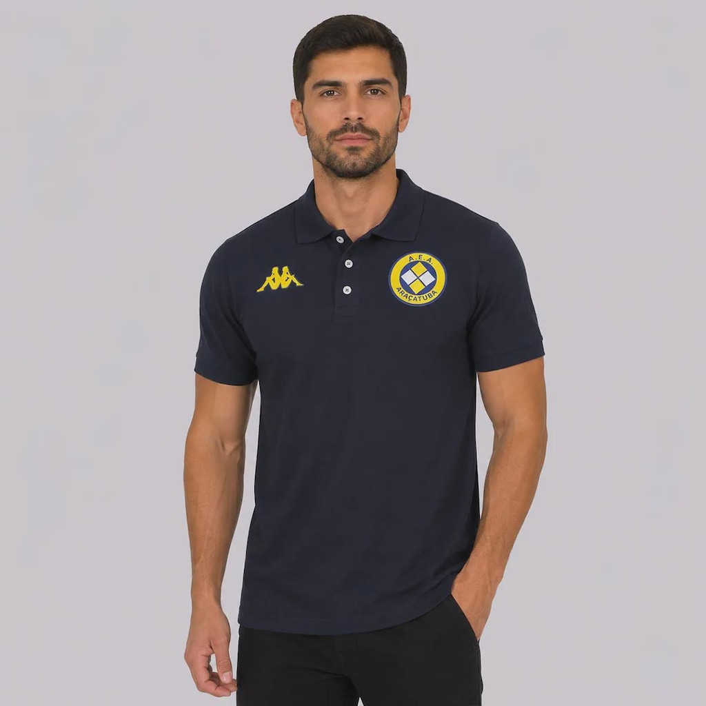 Camisa Polo Kappa Piquet Araçatuba 2026 Masculina