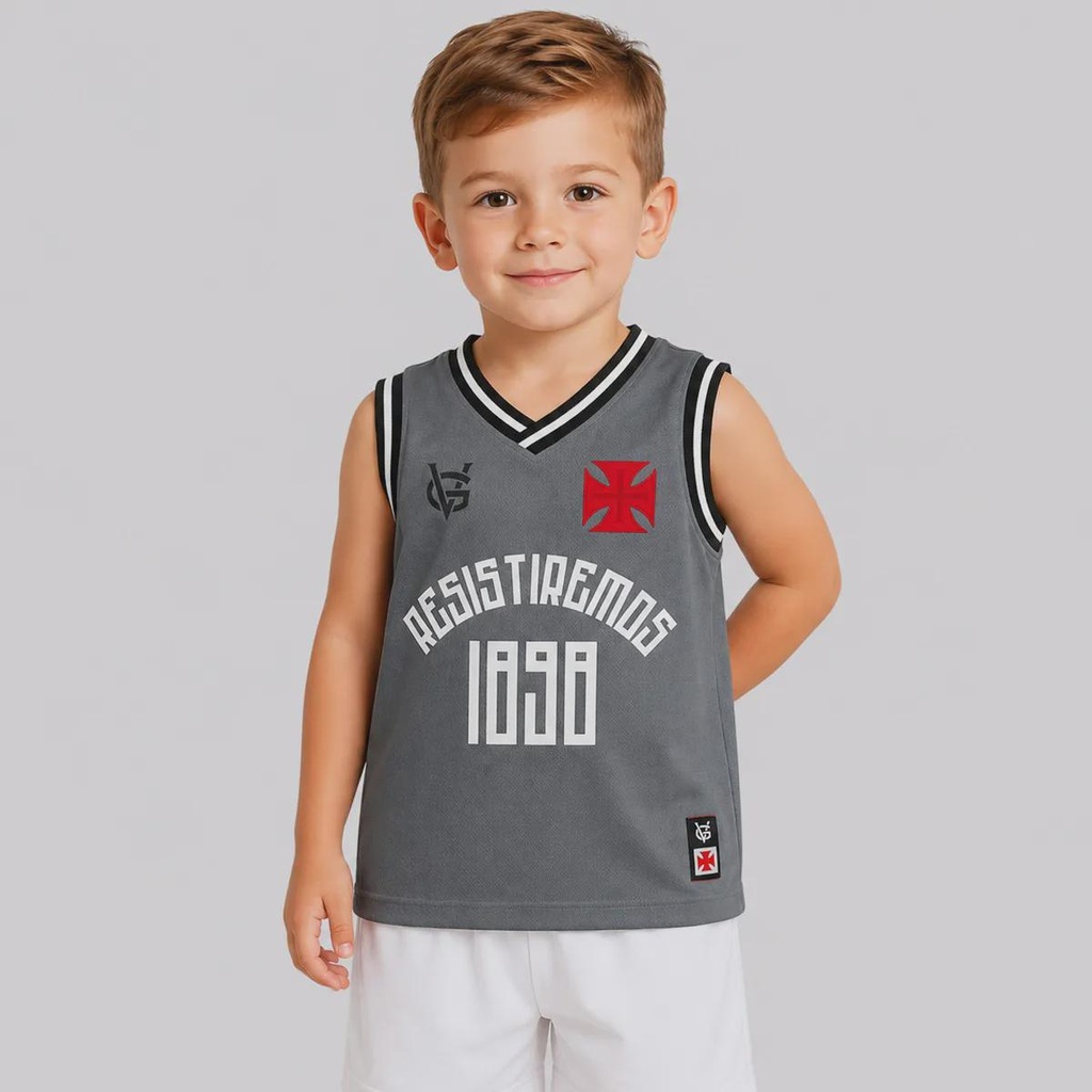 Camiseta Regata do Vasco Resistiremos Infantil