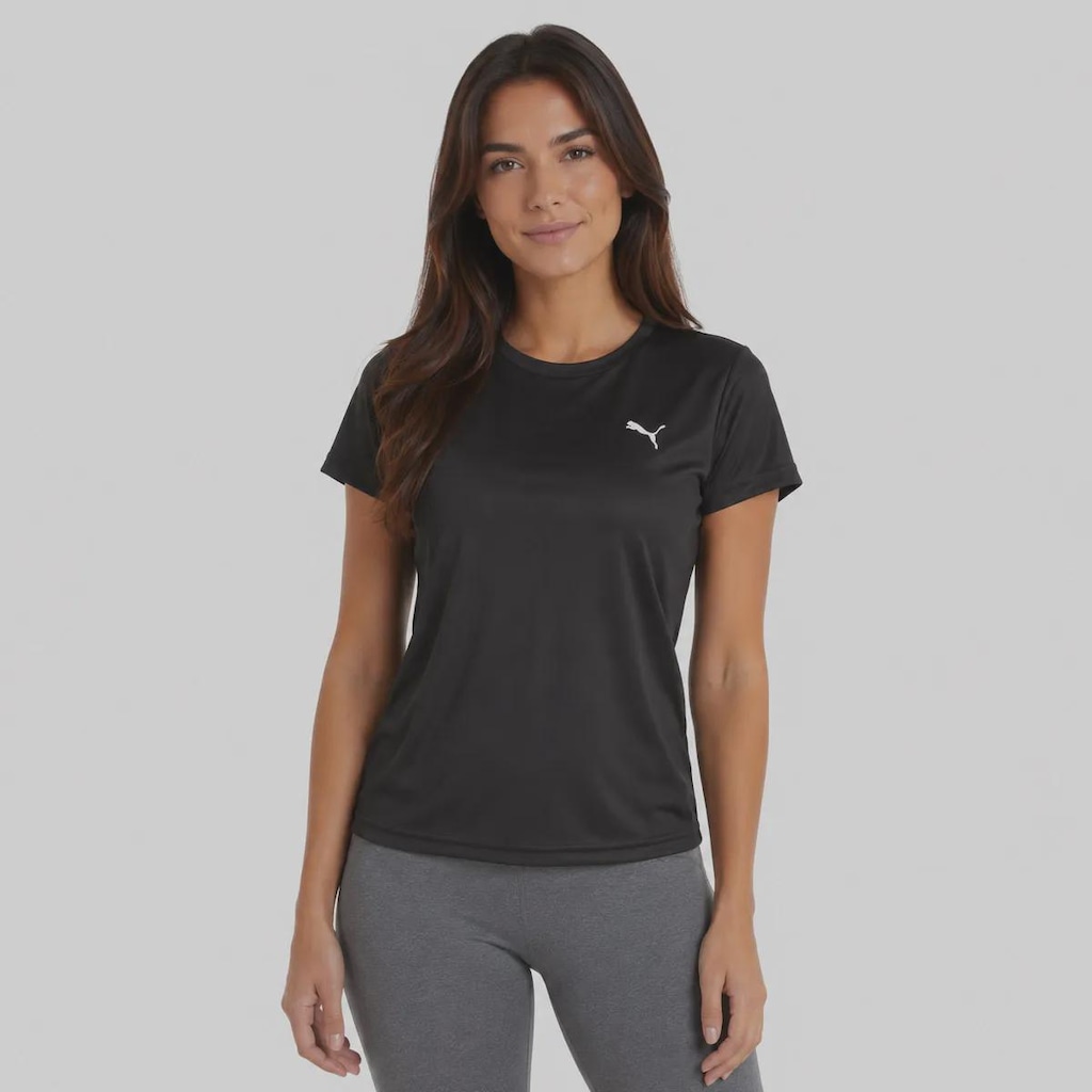 Camiseta Puma Ess Logo Poly Feminina