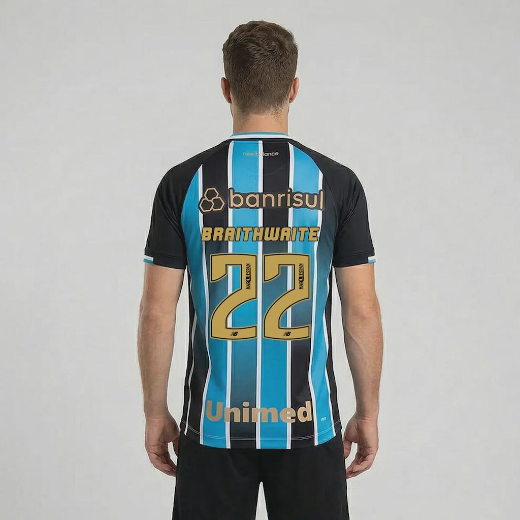 Camisa do Grêmio I 26/27 22 Braithwaite New Balance Masculina
