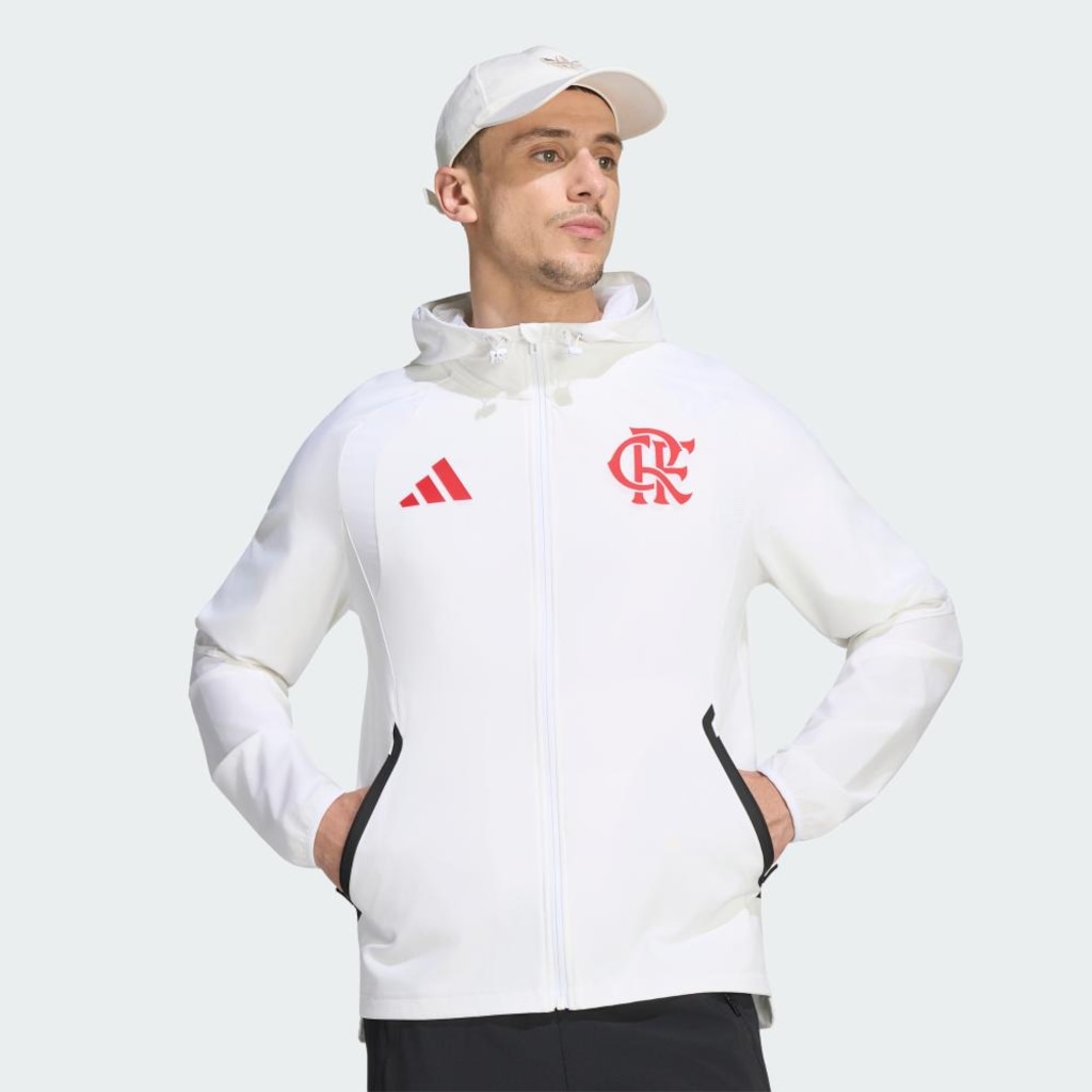 Imagem 4 do produto Jaqueta Corta-Vento do CR Flamengo Tiro Travel adidas Masculina