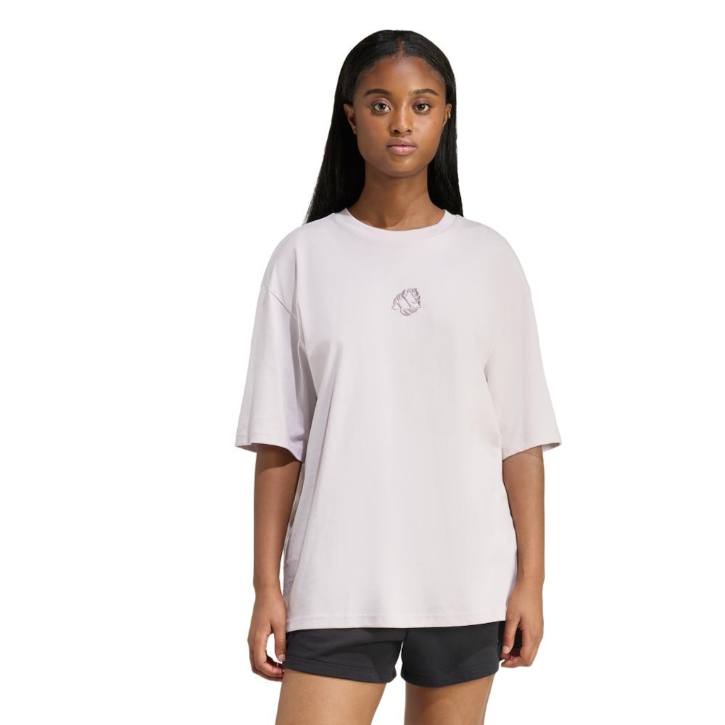 Camiseta Oversized Estampa Animal adidas Feminina