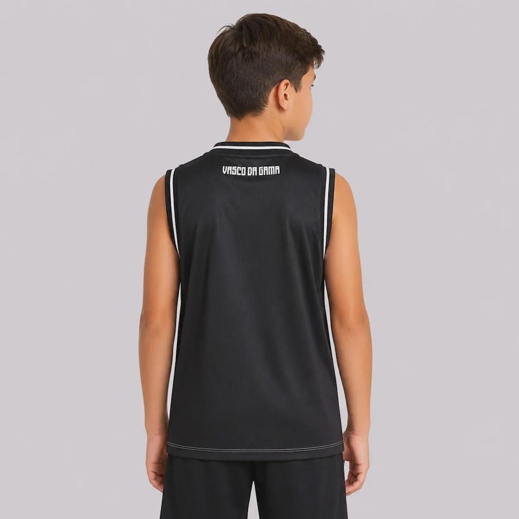 Imagem 4 do produto Camiseta Regata Vasco Faixa Identidade Vascaína Infantil