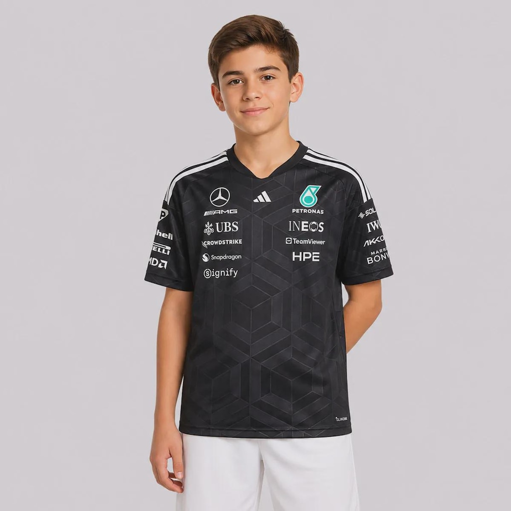 Camiseta Adidas Mercedes AMG Petronas Estampada Infantil