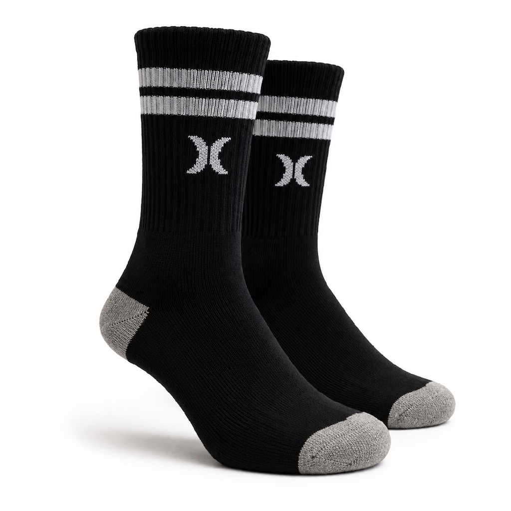 Meia Cano Alto Hurley Esportivo Canelado Adulto