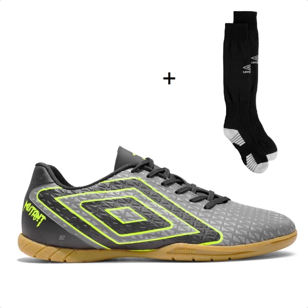 Chuteira de Futsal Adulto Umbro Mutant + Meião Umbro Team