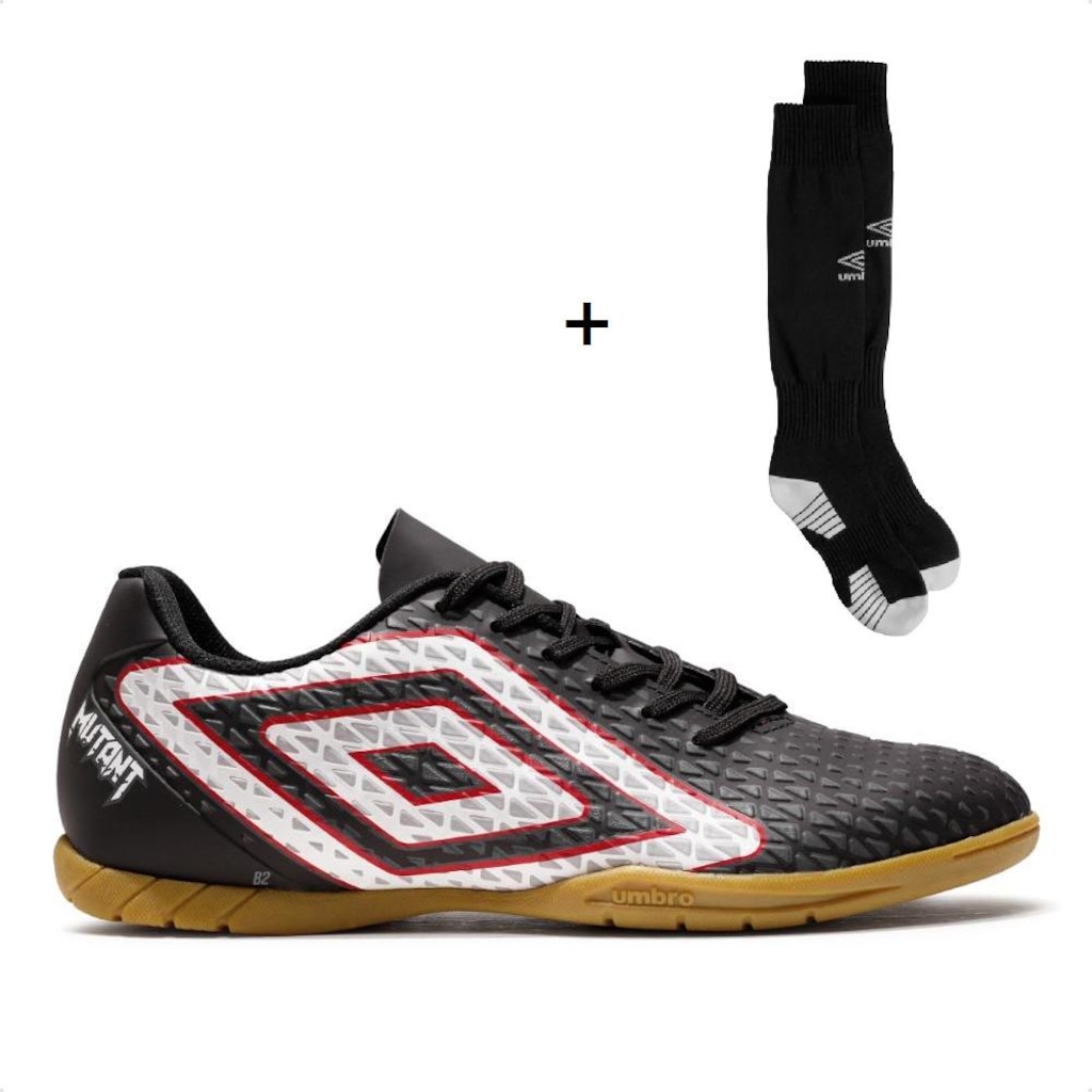 Chuteira de Futsal Adulto Umbro Mutant + Meião Umbro Team
