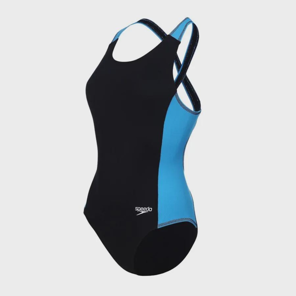 Imagem 5 do produto Maiô Speedo Cross Green'N Blue Liso Com Recorte Feminino