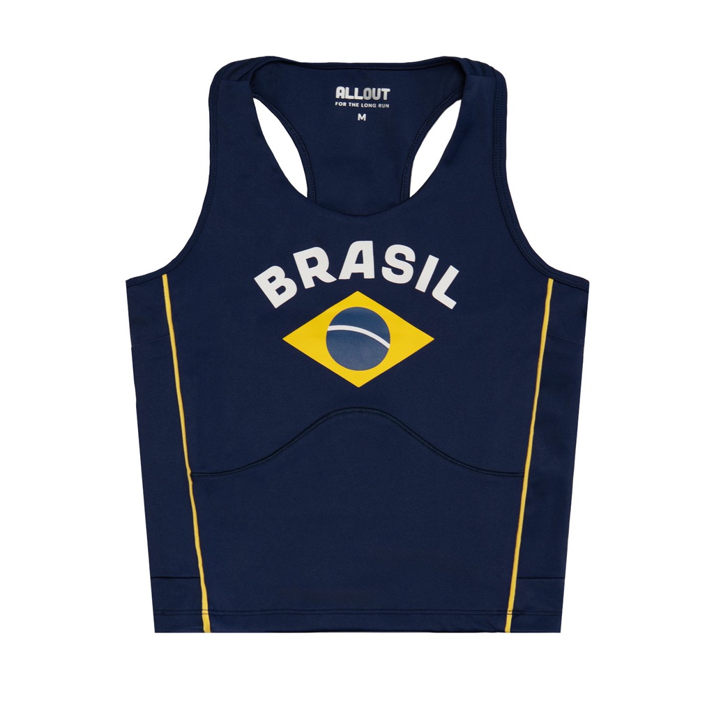 Blusa Cropped All Out Top 7 Bolsos Marathon Brasil Masculina