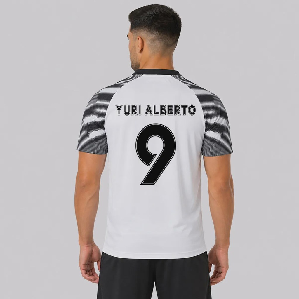 Camisa do Corinthians Lines Branca 9 Yuri Alberto Masculina