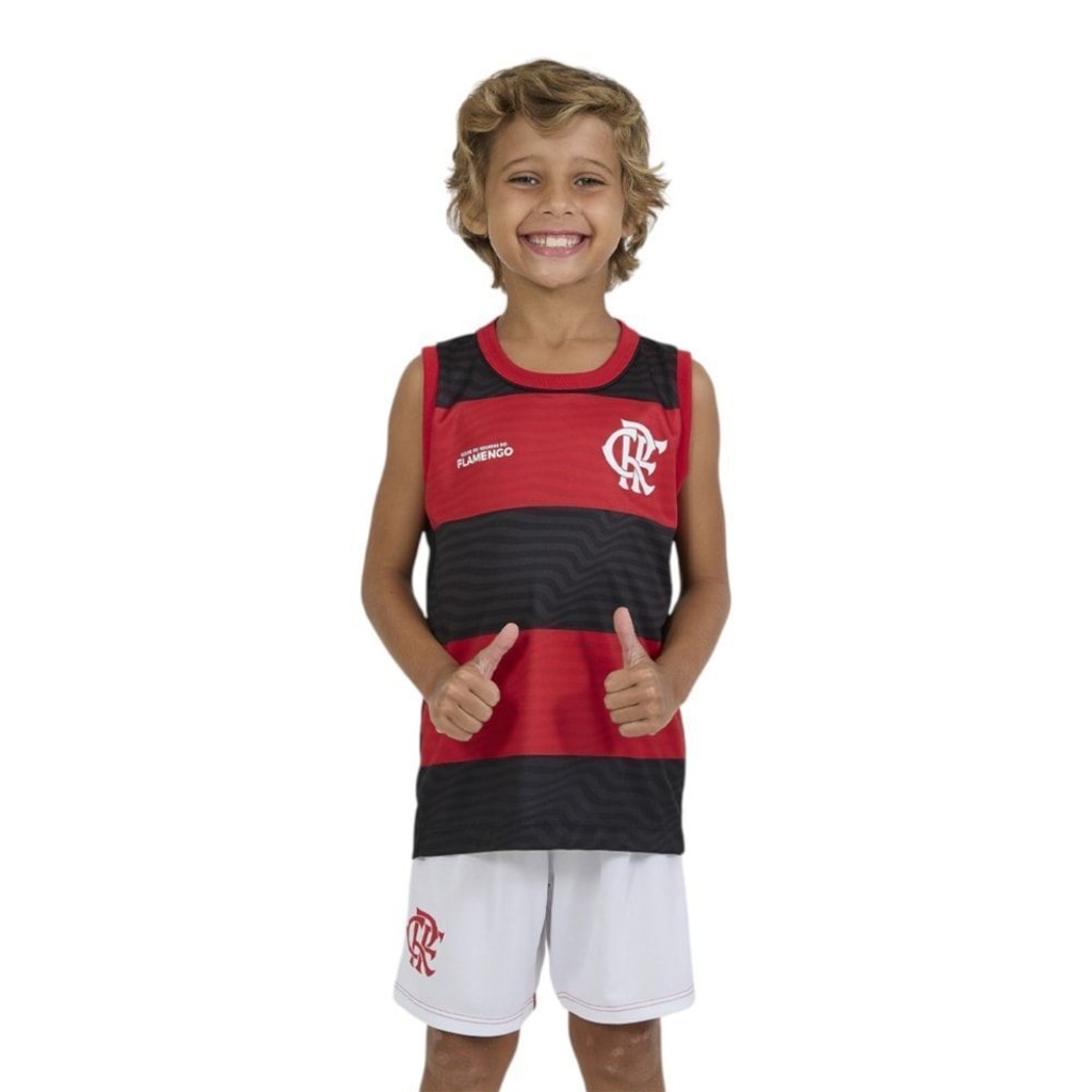 Camiseta Regata Braziline Flamengo Presença Infantil