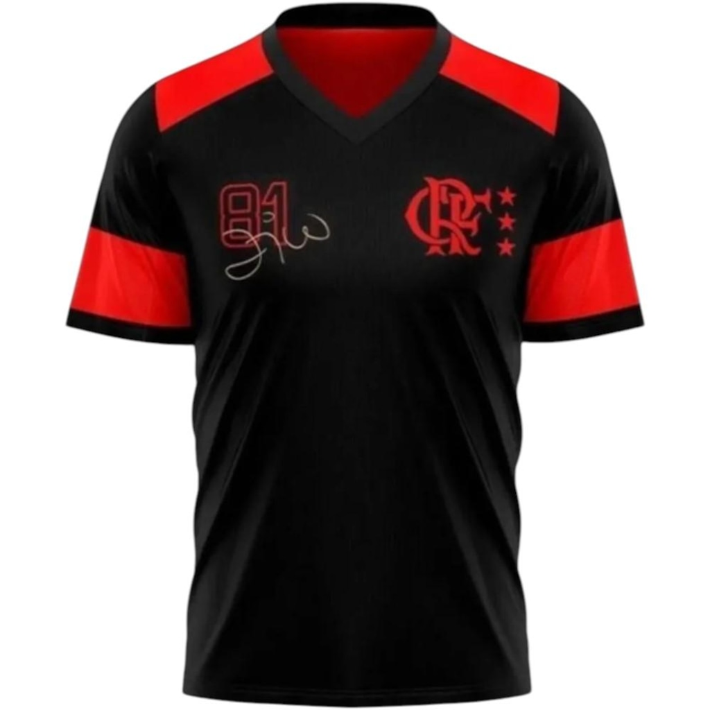 Camisa do Flamengo Zico Retrô Braziline Masculina