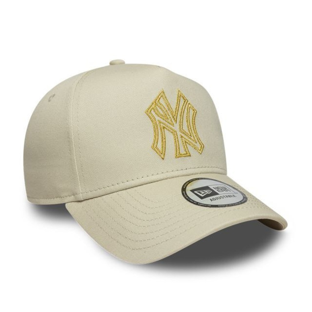 Boné Unissex New Era 9Forty A-Frame New York Yankees Metallic - Aba Curva
