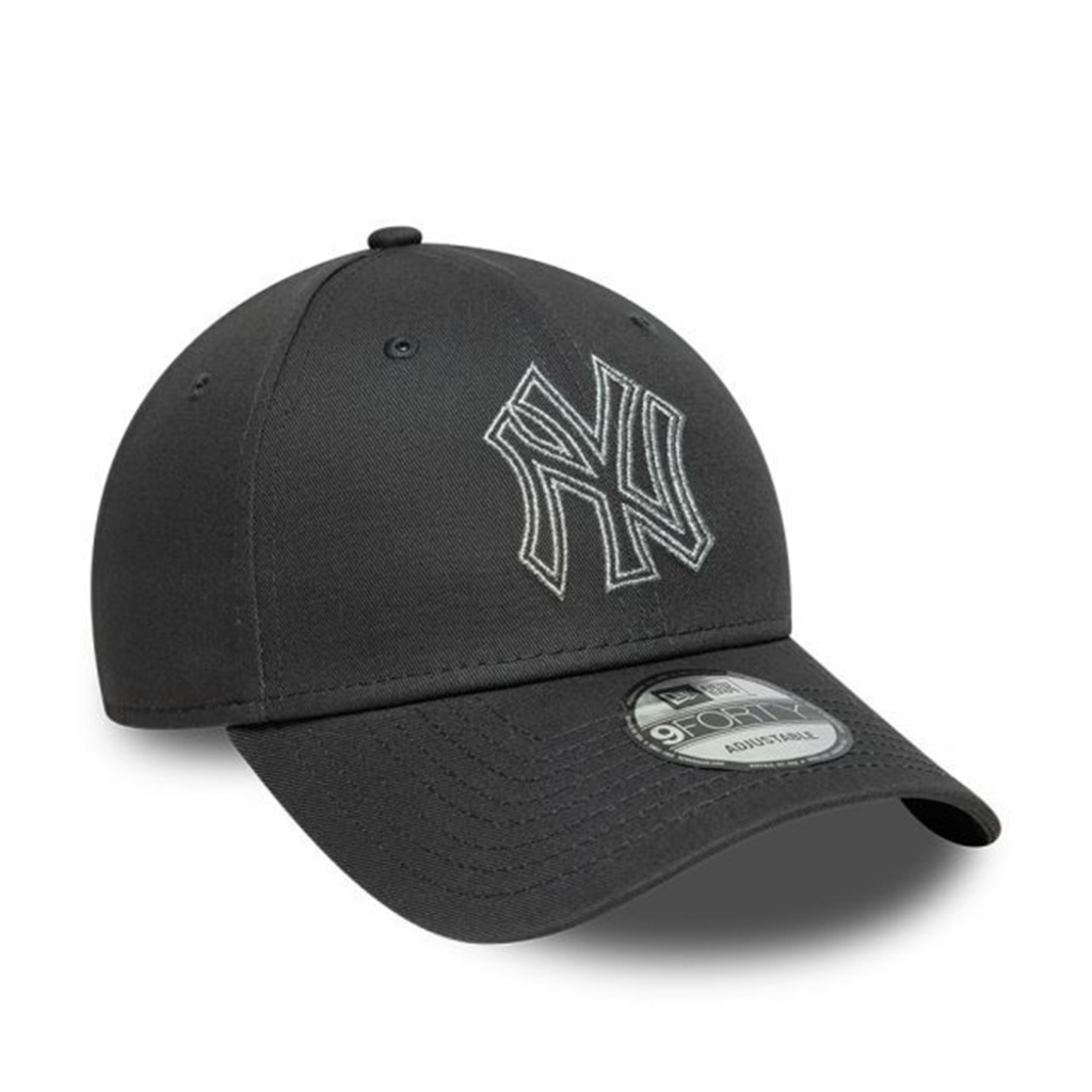 Boné Unissex New Era 9Forty New York Yankees Metallic Outline - Aba Curva