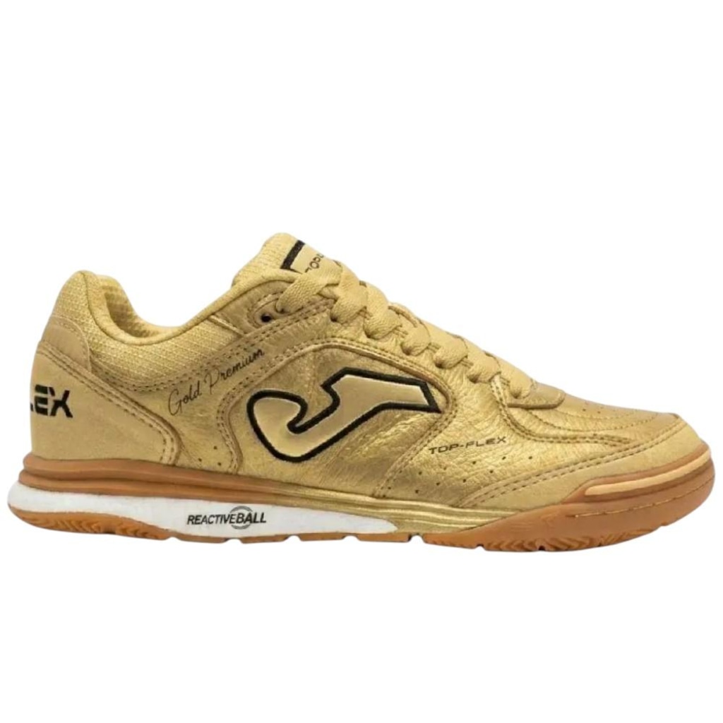 Chuteira Futsal Adulto Joma Top Flex Rebound Gold