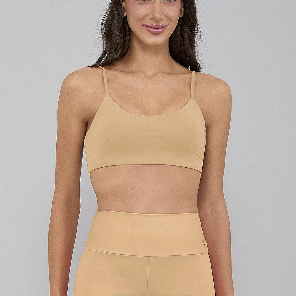 Top Alto Giro Eterno Liso Costas Decotado P26 Feminino