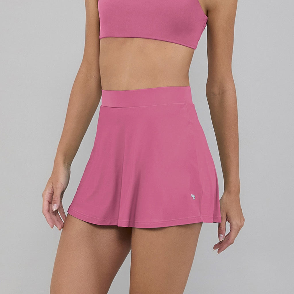 Saia-Shorts Alto Giro Eterna Sobreposta Evase P26 Feminina