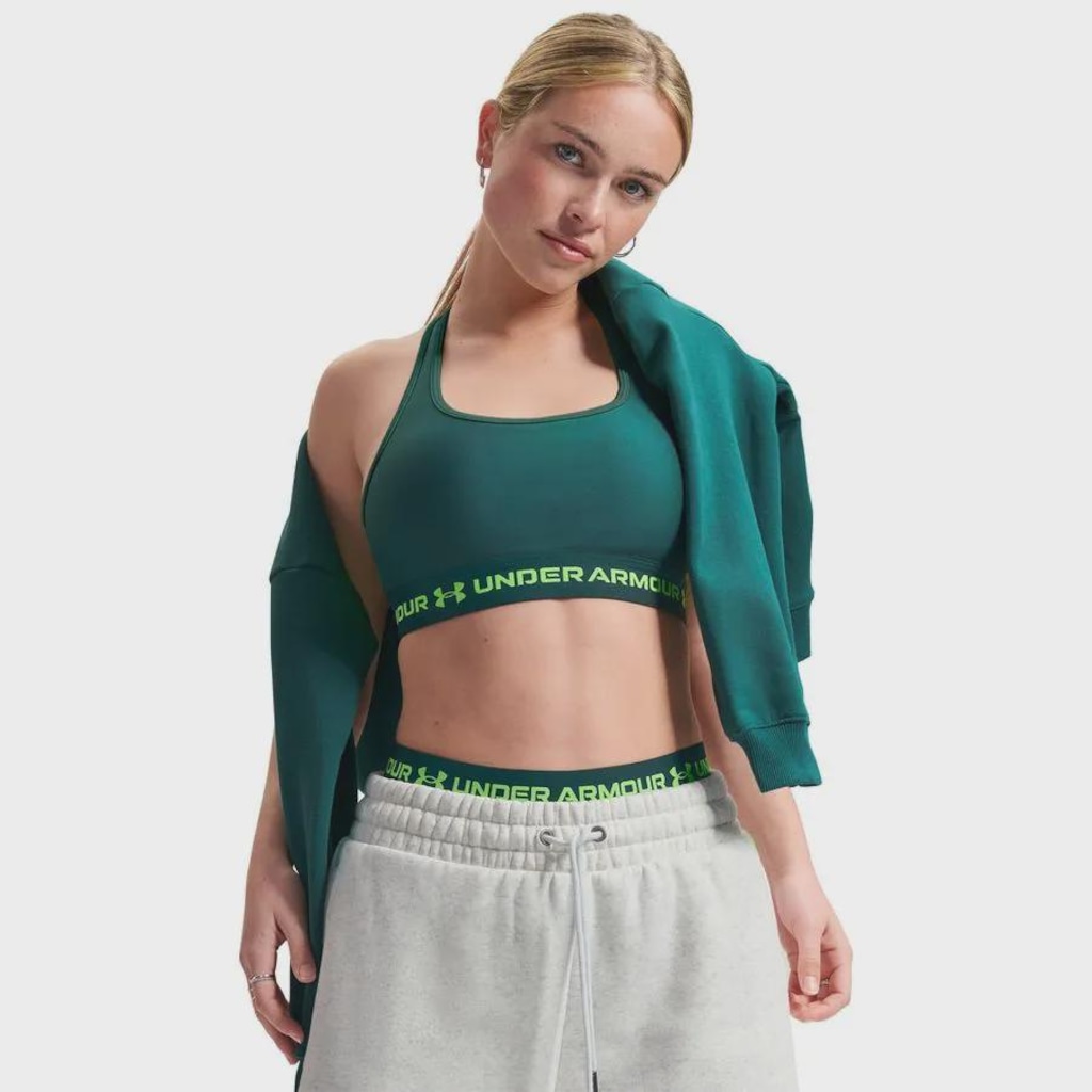 Top de Treino Under Armour Crossback Mid Bra - Feminino