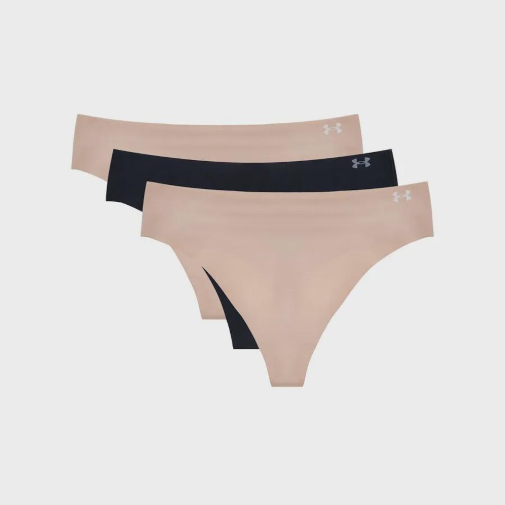 Imagem 2 do produto Calcinha Under Armour Pure Stretch - Pacote com 3 Unidades - Under Armour - Feminina