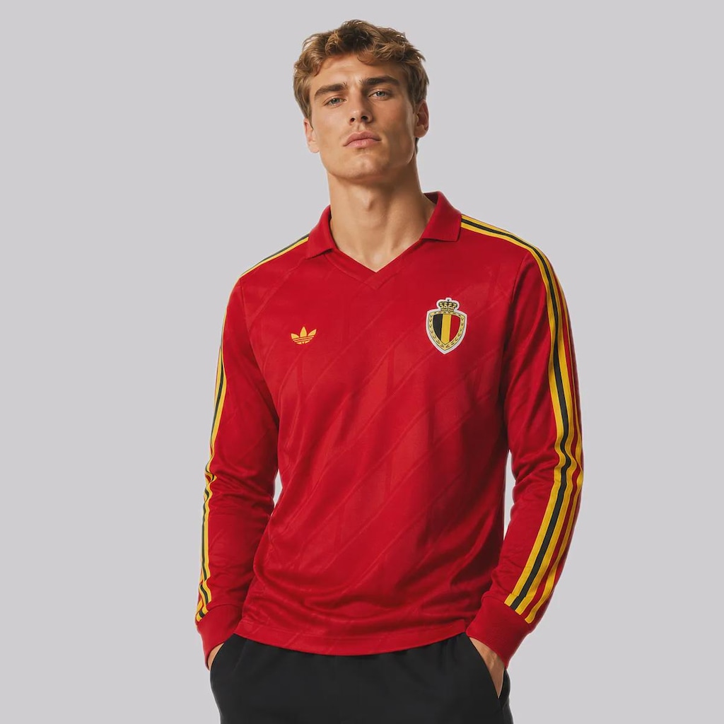 Camisa adidas Bélgica I 1986 Masculina