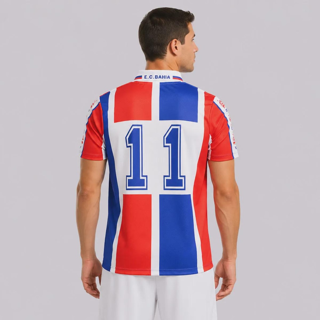 Imagem 4 do produto Camisa Polo do Bahia Retrô 1995 Tricolor Masculina