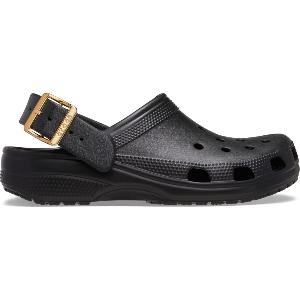 Sandália Crocs Classic Metallic Buckle Clog Black - Unissex