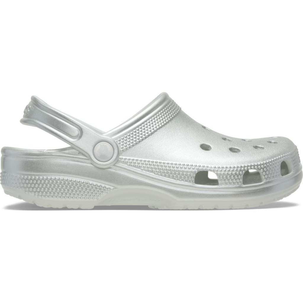 Sandália Crocs Classic Tinted Metallic Clog Moonlight - Unissex