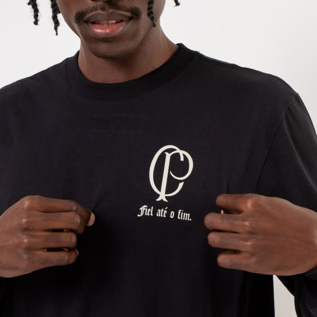 Imagem 3 do produto Camisa do Corinthians Manga Longa Surf Center Fiel Até o Fim Masculina