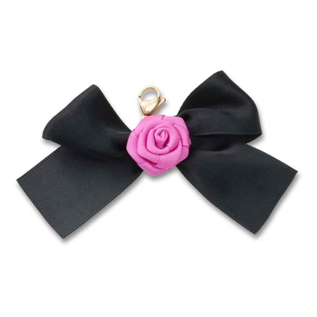 Jibbitz™ Pingente de Roseta Com Laço Preto Única - Unissex